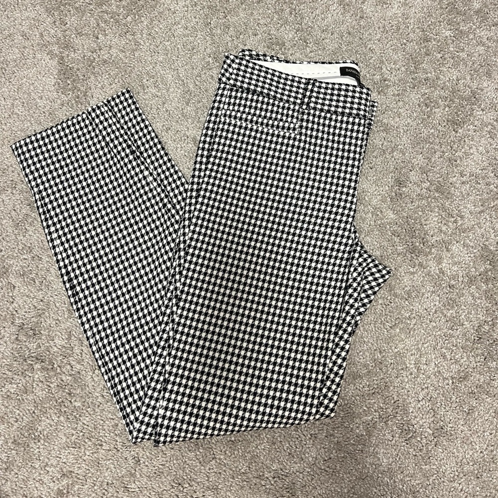 Slim skinny pant Banana Republic work pants Sloan houndstooth